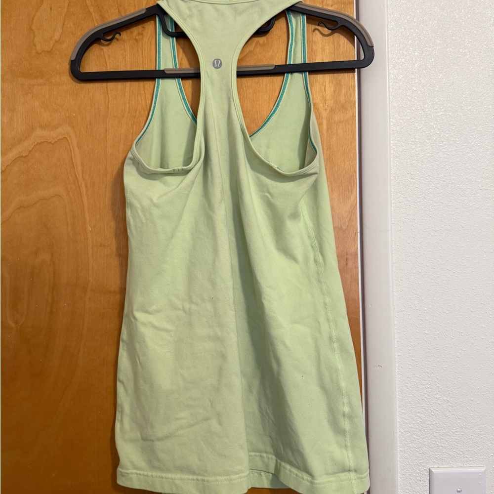 Lululemon Light Green Racerback Tank - Picture 2 of 3